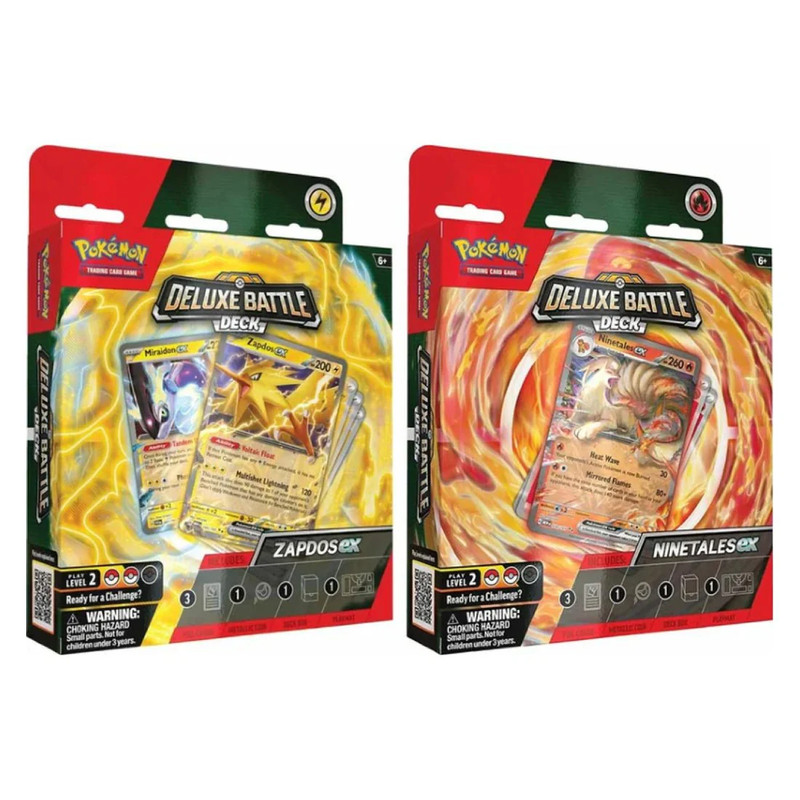 Pokémon TCG: Ex Deluxe Battle Deck (Q124) Ninetales Ex and Zapdos Ex - بطاقة بوكيمون